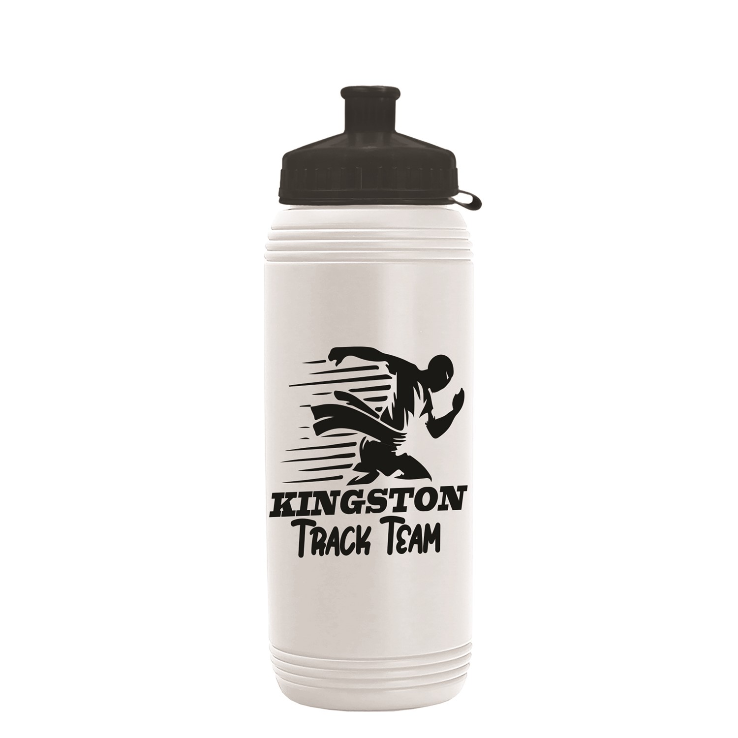 Personalized Pit Crew Checkered Flag Water Bottle