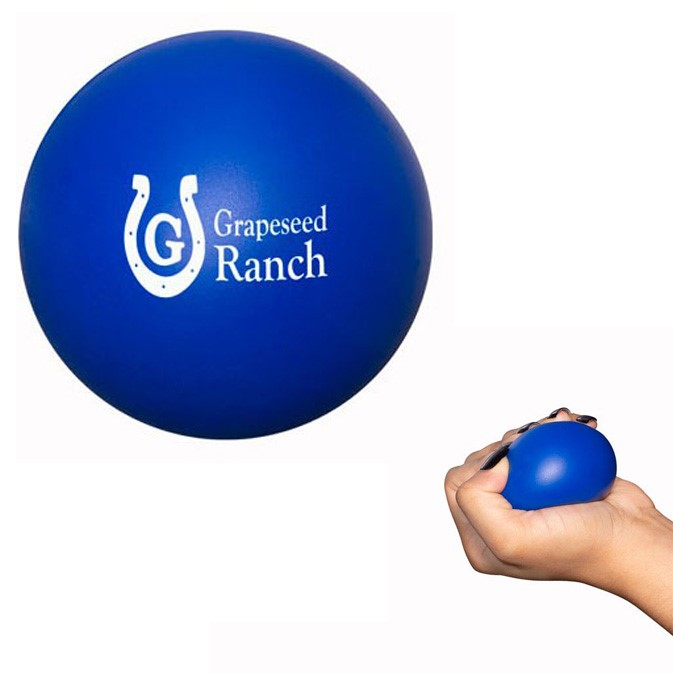 Custom Super Squish Stress Ball - Round - Printed School Supplies | Campus Marketing Specialists