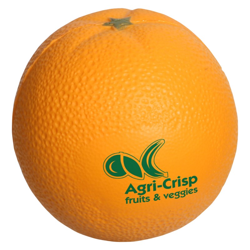 Custom Orange Stress Ball - Printed School Supplies | Campus Marketing Specialists