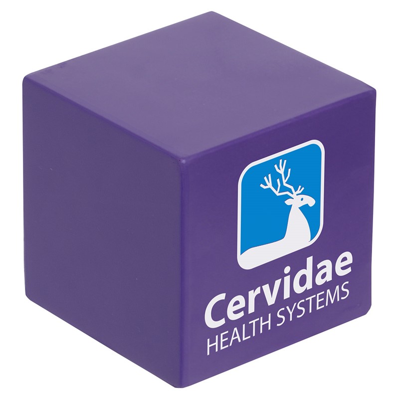 Custom Cube Stress Ball - Printed School Supplies | Campus Marketing Specialists