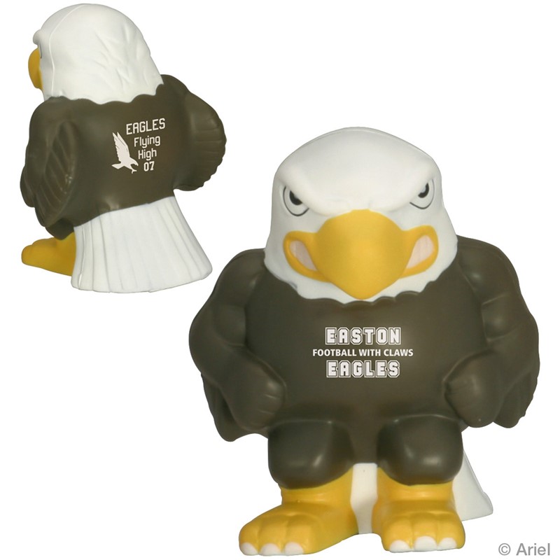 Custom Eagle Mascot Stress Ball - Printed School Supplies | Campus Marketing Specialists