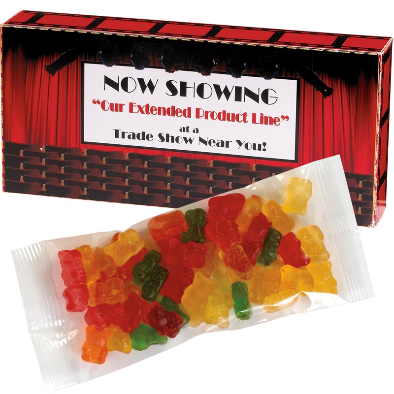 Custom Custom Movie Theater Candy - Assorted Gummy Bears - Printed School Supplies | Campus Marketing Specialists