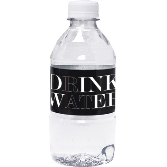 Custom Bottled Water - 12 oz. Flat Cap - Printed School Supplies | Campus Marketing Specialists