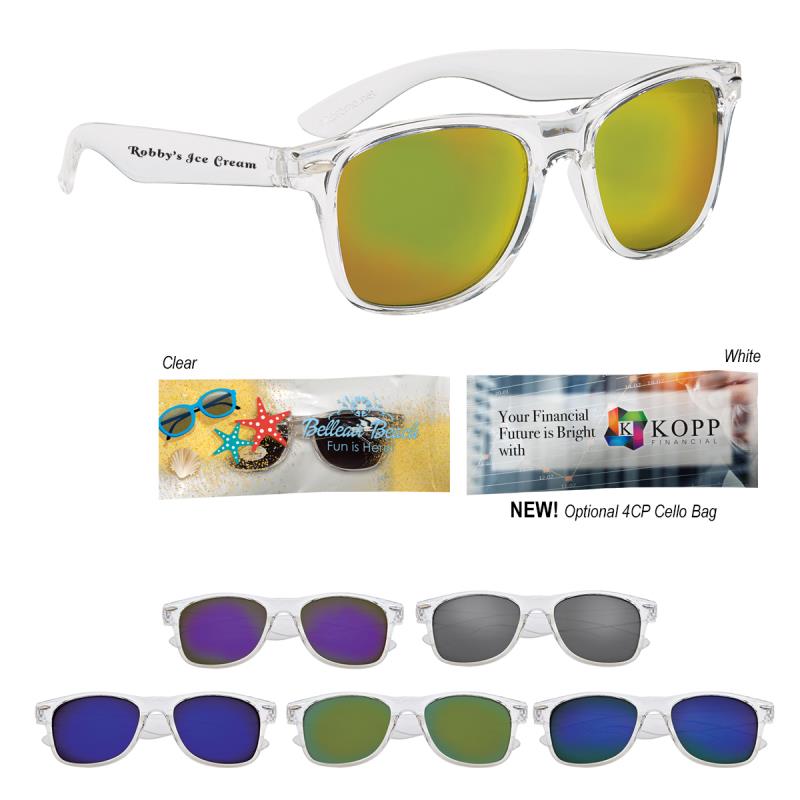 Crystalized Mirrored Malibu Sunglasses