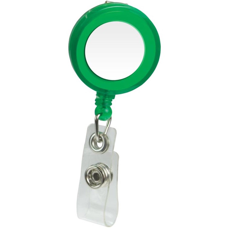 Custom Round Domed Retractable Badge Holder - Printed School Supplies |  Campus Marketing Specialists
