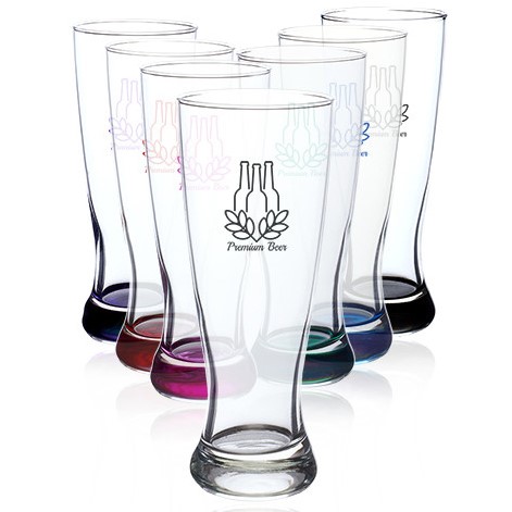 Pilsner Style Custom Printed Glassware - 12 oz.